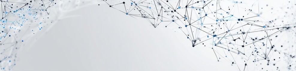 Abstract network graphic of interconnected points and lines