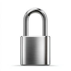 Fototapeta premium Secure Steel Padlock Close up Studio Shot Showing Metal Texture and Design Details