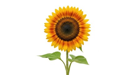 Obraz premium Beautiful Sunflower Isolated on White Background Nature Outdoors
