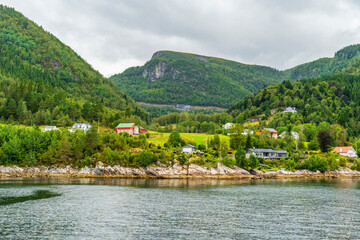 Obraz premium Beautiful landscape of a fjord, Norway