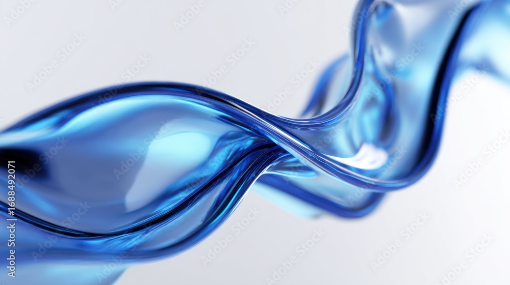 Aufkleber smooth and vibrant blue waves intertwine gracefully, capturing the essence of fluidity and harmony. 
