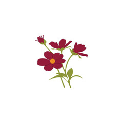 Flower with vector 