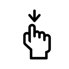 Hand Gesture Line Art on Transparent Background