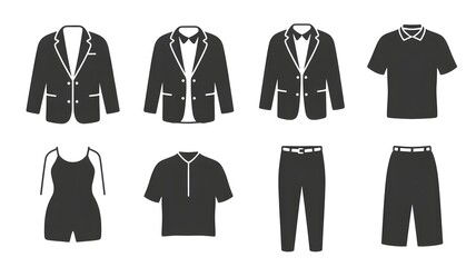 A black and white image of a suit