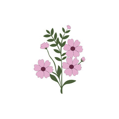 Flower with vector 