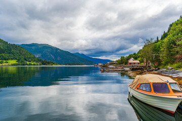 Obraz premium Beautiful landscape of the Sognefjord in Balestrand, Norway