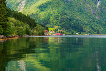 Obraz premium Beautiful landscape of the Sognefjord in Balestrand, Norway