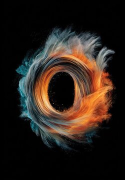 Abstract swirling vortex of vibrant colors (1)