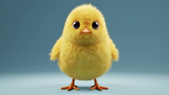 Fluffy yellow chick