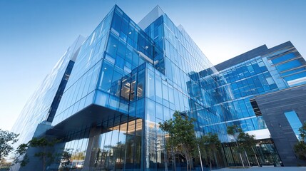 Fototapeta premium Modern glass office building.