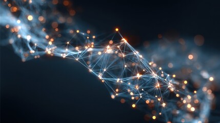 glowing network abstract art design