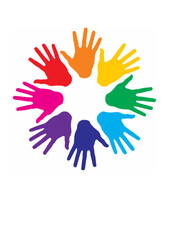 Obraz premium Colorful Handprints.ai