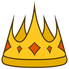 golden crown vector illustration