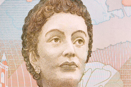 Josefa Camejo a closeup portrait from Venezuelan money
