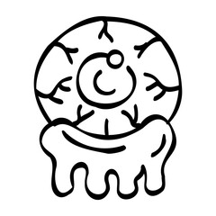 Monster Head hand drawn icon