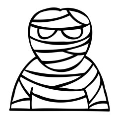 Mummy hand drawn icon