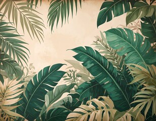 Lush tropical foliage