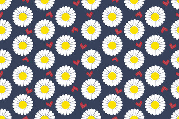 seamless daisy floral pattern wallpaper