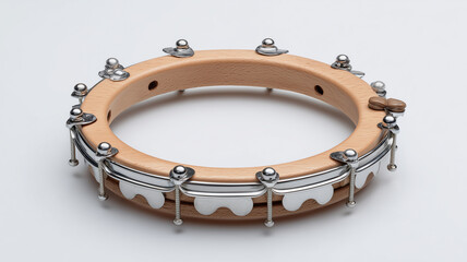 Obraz premium Wooden drum rim with metal accents