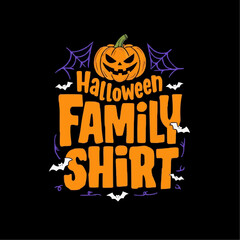 Vector illustration of a spooky Halloween pumpkin background for a scary party celebrationSpooky