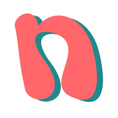 Graphic of the Letter number with Shadow Effect