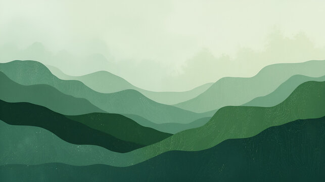 Subdued shades of green meld together in a harmonious blend, evoking a sense of natural tranquility and balance. Abstract Backgrounds Illustration, Minimalism,
