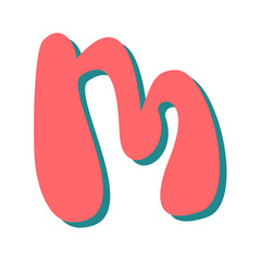 Graphic of the Letter number with Shadow Effect