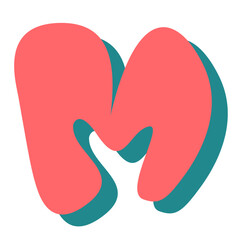 Graphic of the Letter number with Shadow Effect