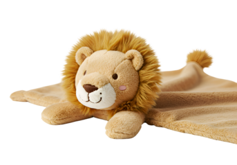 Lion Security Blanket for Baby on white background
