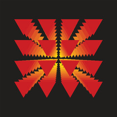 pattern triangle blend back perspective. color gradient. 3d perspective triangle Pattern. Abstract pattern from the triangle, curve, seamless vector background.