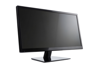 Sleek modern computer monitor display with high resolution and elegant black design for tech users