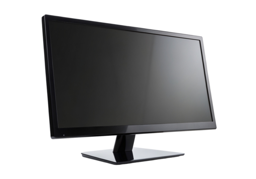Sleek modern computer monitor display with high resolution and elegant black design for tech users