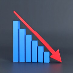 Declining bar graph