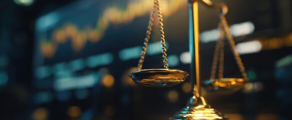 The Balance Scale Representing Justice in a Financial Context
