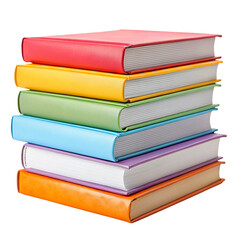 Colorful stacked books with vibrant covers for educational and decorative inspiration on shelves