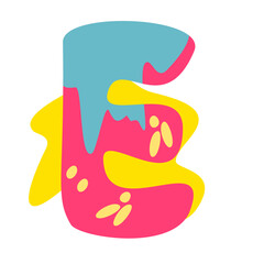 Letter number Candy Font Illustration