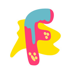 Letter number Candy Font Illustration