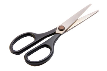  black scissors for creative cutting isolated on white background ,PNG. AI Generated.