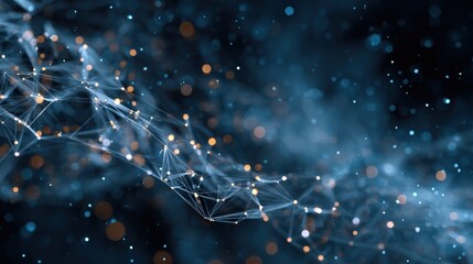 glowing network connections abstract art