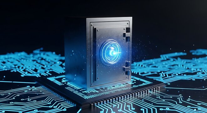 Secure digital vault on circuit board safe technology