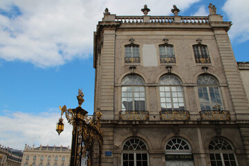 old hall and baroque (?) rail at the stanislas square in nancy in lorraine in france 