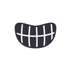 Stylized Cartoon Mouth With Defined Lines Suggesting Expression Of Amused Delight