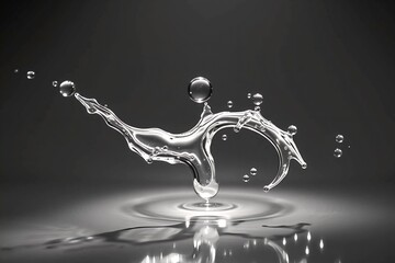 Minimalist skincare background with droplet details, suitable for advertising clean beauty and cosmetic products.