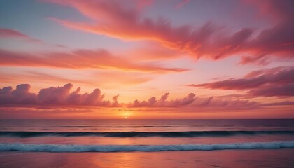 Fototapeta premium Vibrant sunset over the ocean