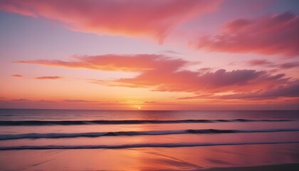 Obraz premium Sunset over the ocean