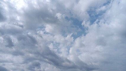 Stunning blue sky background with open air view of cloudscape. 