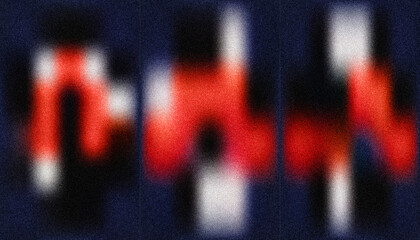 Abstract Red and White Light Leaks on Dark Background