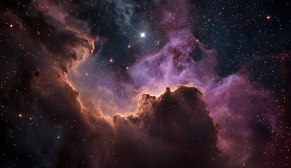 Deep space nebula with vibrant hues