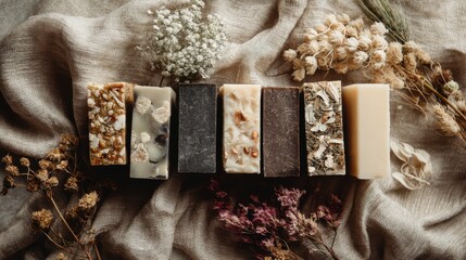 artisan soaps natural flowers linen