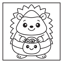 Bold & Easy Cute Halloween  Coloring Pages, Line Art, Vector Illustration, Black and White, Halloween, Coloring Pages, Coloring Book, 8.5x8.5